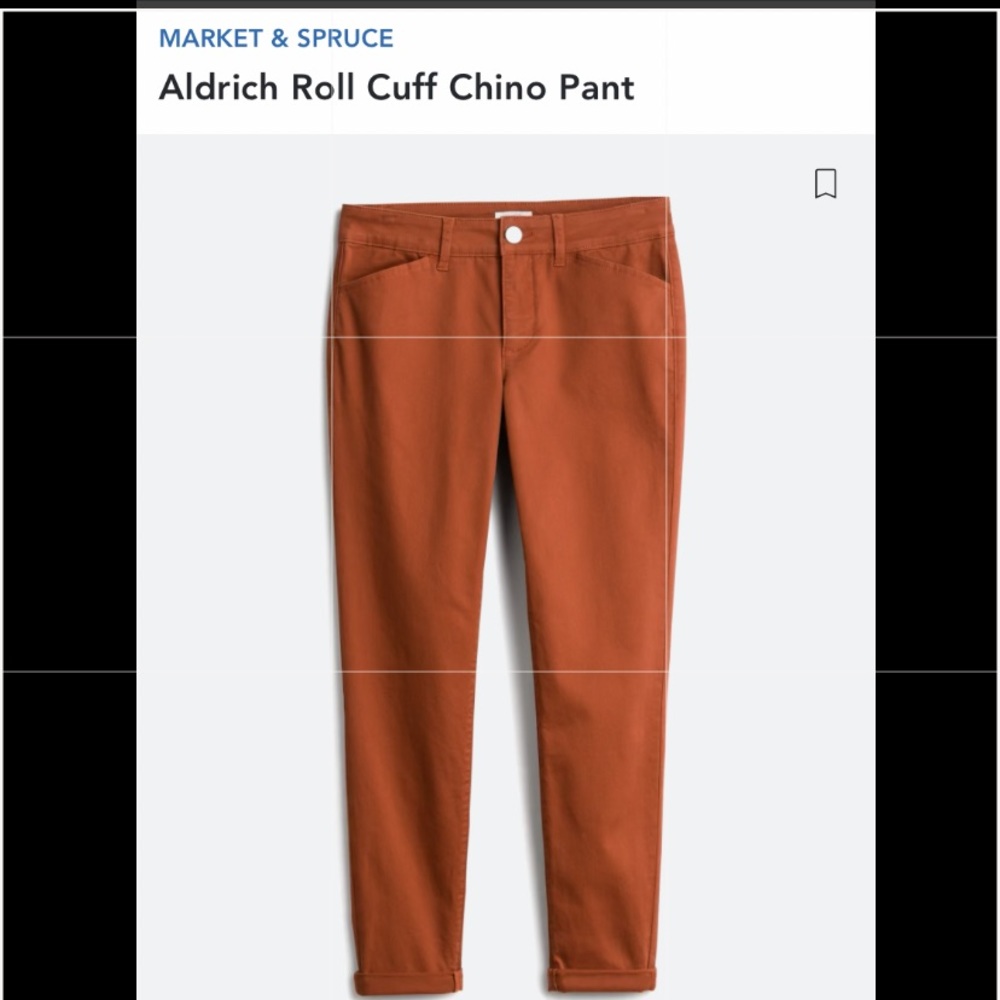 Cotton brown/rust pants, Market and Spruce size 6